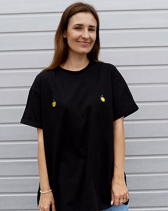 T-shirt Voila Czarny Cytryny, MKTP