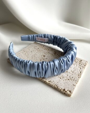 Błękitna marszczona opaska do włosów Tamara, Volie Line