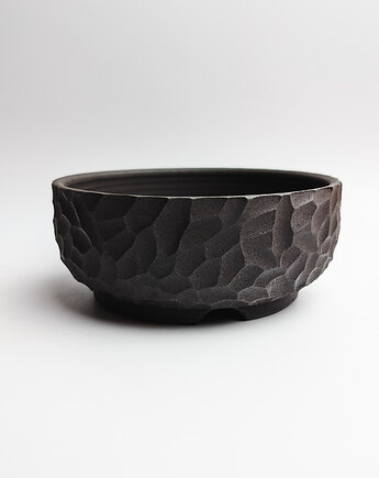 Płaska doniczka ceramiczna "łuski smoka", CEHAmika