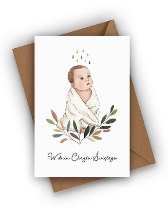 Kartka na Chrzest Święty- W dniu Chrztu Świętego, Czarna Owca Karteczki