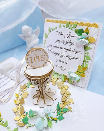 Zaproszenia dla Chrzestnych na Komunię Świętą, 2 pudełeczka, Card Design World