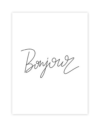 Napis Bonjour plakat, KNOR