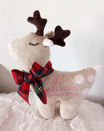 Przytulanka MILUSIA SARENKA  imię dziecka metryczka ŚWIĘTA PREZENT, Atelier Liliputki