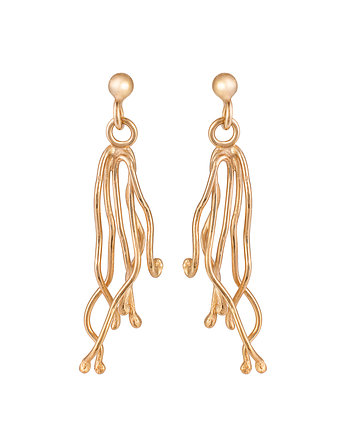 Kolczyki pozłacane Twigs Gold, BYRSKA