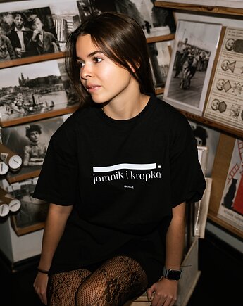 Koszulka czarna "Jamnik i kropka", Galeria LueLue