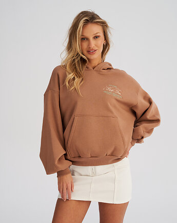 Bluza z kapturem PUFFA Orzech damska, HARP TEAM