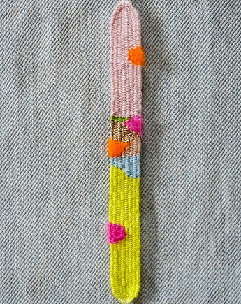 Kolorowa bransoletka ręcznie tkana na sznurku z nici, Słońcem Tkane