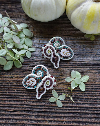 Jesienne  kolczyki soutache, Mró Soutache