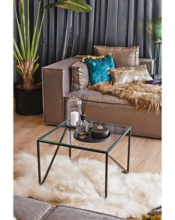 GWEN - finezyjny stolik ze szklanym blatem, Papierówka Simple form of furniture