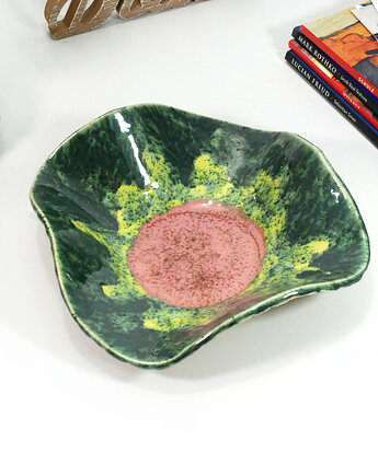 Ceramiczna misa dekoracyjna kwiat - do salonu, łazienki lub sypialni, 10FingersArt