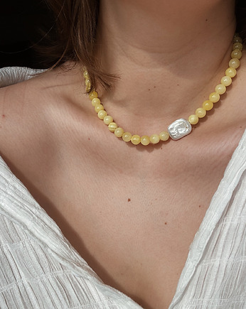 Naszyjnik Jadeit masełkowy, Chmolowska Jewellery