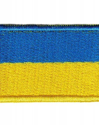 Naszywka naprasowanka FLAGA UKRAINY termoprzylepna haft 4,7x3,2cm, Wyszywane