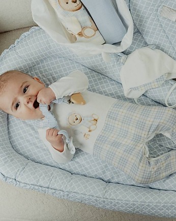 Niemowlęcy pajacyk bawełniany BJORN niebieski, Jamiks
