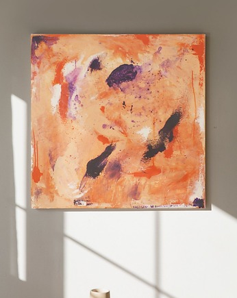 60x60 cm BE WITH Obraz ręcznie malowany na płótnie Akryl, My Moment