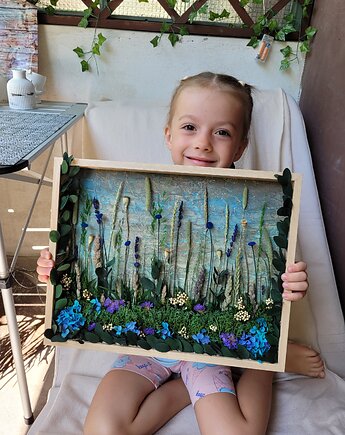 Żywy obraz z roślin, Florals&Moss
