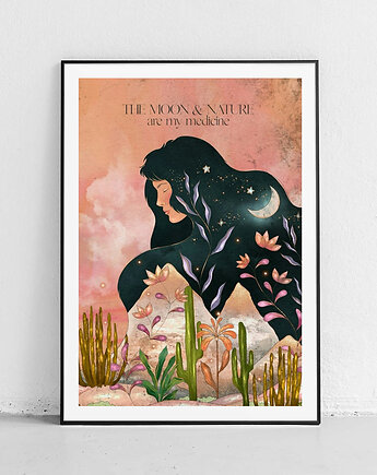 Plakat Księżycowa Natura i Spokój, Harvest Maison