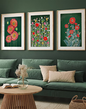 Plakat Zestaw 3 prac. Maki, Malgorzata Domanska