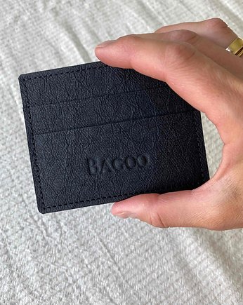 Minimalistyczne etui na karty kredytowe CARD HOLDER - czarne, Bagoo.store