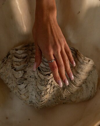 Srebrny Pierścionek Prosecco, w hand works