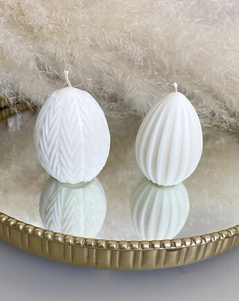 Świece ekologiczne sojowe dekoracyjne jajka wielkanocne kolor wosku naturalny, Coccola JEWELLERY