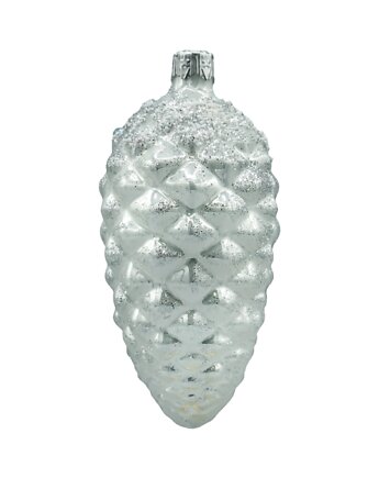 Bombka choinkowa: Szyszka srebrna: duża, Syn Bombkarza