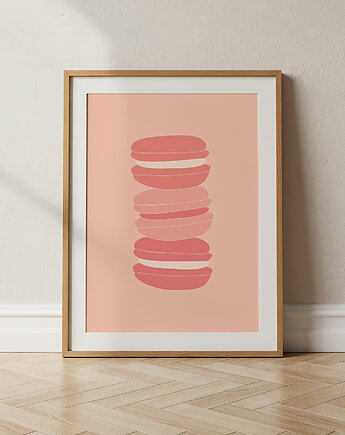 "Macaroons" plakat ilustracyjny, holi craft