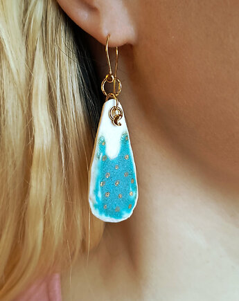 Kolczyki pozłacane Turkus Kolekcja Parian, ZIĘBA