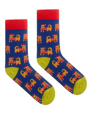 Skarpetki świąteczne kotki koty kolorowe skarpetki we wzory Kabak, KABAK