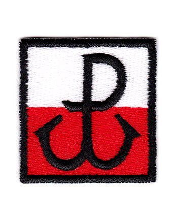 Naszywka naprasowanka POLSKA WALCZĄCA termo haft POLSKIE 4,7x4,9cm, Wyszywane