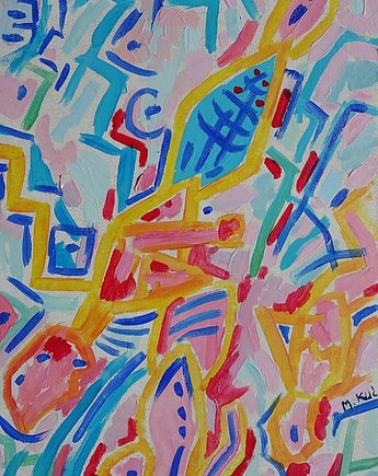 Obraz do salonu industrialny pejzaż, alice oil on canvas