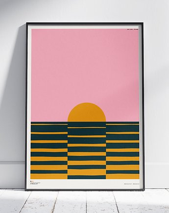 Plakat abstrakcyjny, abstrakcja, geometria - Zachód Słońca, Sunset, Galeria EMU