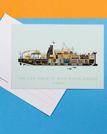Plakat Life Aquatic - The Belafonte - pocztówka, minimalmill