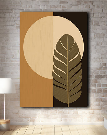 Tropikalne liście - Plakat - Loft, Minimalizm, Black Sapphire Art