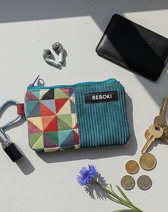 Portmonetka Patchwork Beboki Turkus, BEBOKI