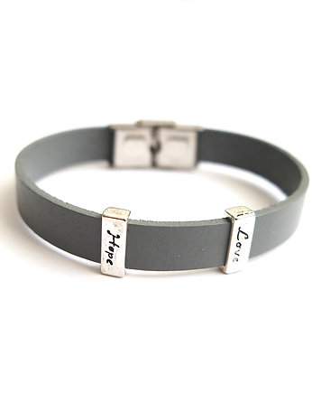 Bransoletka skórzana - Hope, love, yenoo