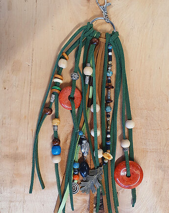 Skórzany brelok boho, martuch