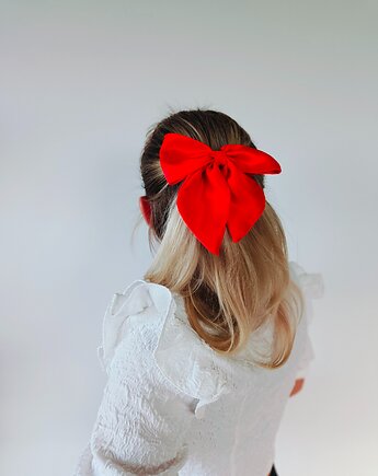 Kokarda spinka klamra jedwabna flame red 100% jedwabna 22 momme, Capillum