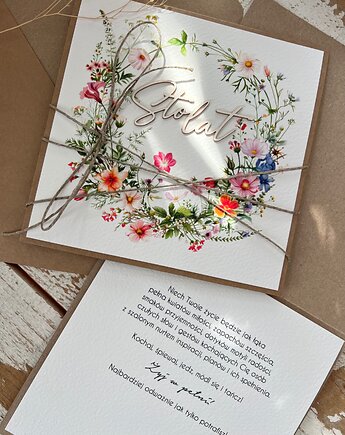 Kartka urodzinowa sto lat, sorte