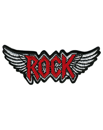Naszywka naprasowanka ROCK SKRZYDŁA termoprzylepna haft 10,3 x 4cm, Wyszywane