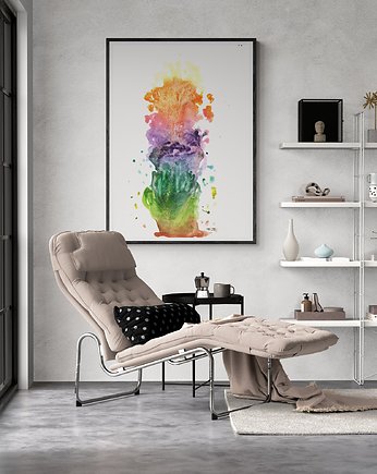 Plakat Erupcja tęczowego wulkanu, AAS Art Studio