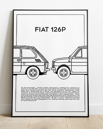 Plakat Polska Motoryzacja - Fiat 126p, Peszkowski Graphic