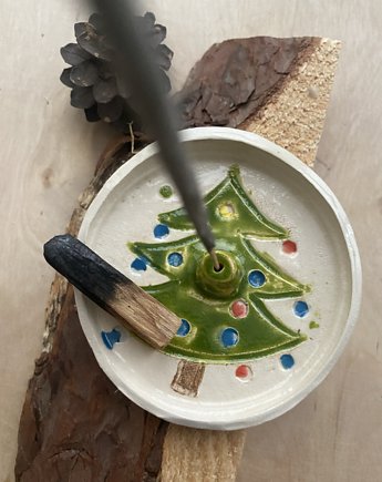 Świąteczna podstawka na kadzidełko, PALOLOPULI ceramika
