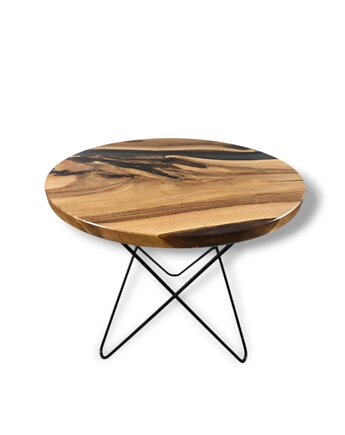 Stolik kawowy #9 DREWNO + ŻYWICA 60cm, MA WOOD