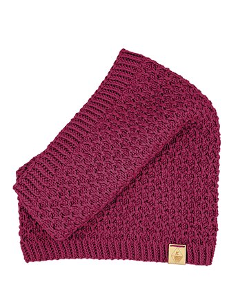Klasyczny Komin - Bordowy, Knit to Fit