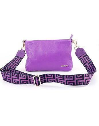 Torba skórzana z ozdobnym paskiem (6939), BOSCCOLO