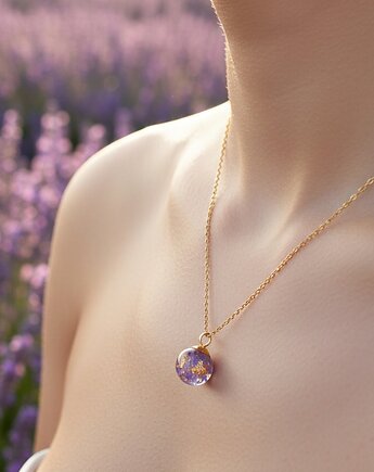 Naszyjnik z Fioletowym Kwiatkiem, TulipBIJOU