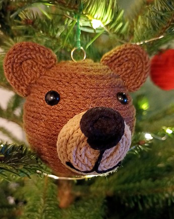 Bombka na choinkę - Miś, Włóczkopis