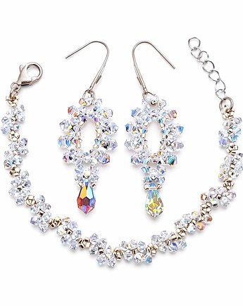 Komplet Biżuterii "Crystal AB" z kryształów Preciosa, STAGHORN