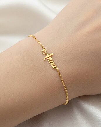 Srebrna Bransoletka z Imieniem dowolny napis, ZaNa Design