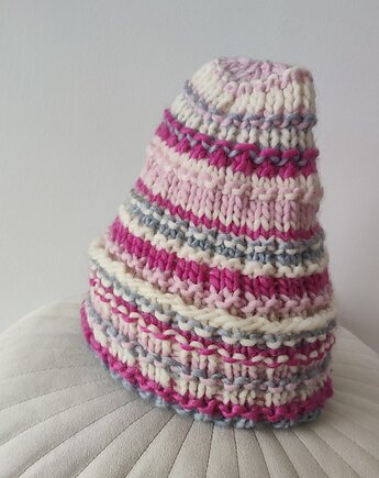 Wełniana czapka WOOLLY APRE SKI wełna owcza, Po.dziergane